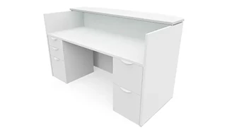 Reception Stand-Alone Desk PBD Furniture Double Pedestal Reception Desk 