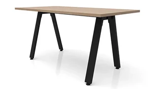 Stand-Alone Desk Shells PBD Furniture 48in x 30in Metal A-Leg Desk