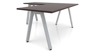 L Shaped Desks Office Source 72in x 84in Metal A-Leg L-Shaped Desk