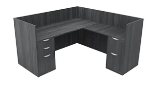 Workstations PBD Furniture Single Person Workstation - Double Pedestal