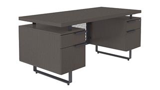Executive Desks Office Source 60in x 30in Double Pedestal Desk