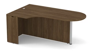 Stand-Alone Desk Shells PBD Furniture Extended Corner Bullet Shell Desk