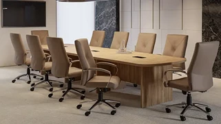Conference Tables PBD Furniture 6ft Arena Table with Slab Base