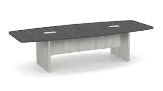 Conference Tables PBD Furniture 10ft Two-Tone Boat Shaped Slab Base Conference Table
