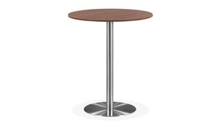 Cafeteria Tables Office Source 42" Round Cafe Height Table with Brushed Aluminum