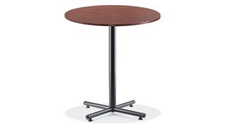 Cafeteria Tables Office Source 36in Round Cafe Height Table with Black Base - Cafe Height