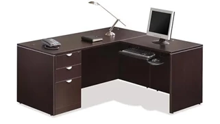 L Shaped Single Pedestal Desks PBD Furniture 66in x 60in L Shaped Desk