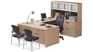U Shaped Desks with Hutch PBD Furniture U Shaped Desk with Hutch