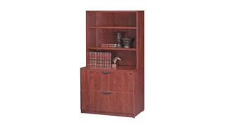 Lateral File Cabinets PBD Furniture 2 Drawer Lateral File with Hutch
