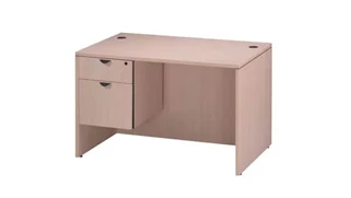 Stand-Alone Single Pedestal Desks PBD Furniture 48in x 24in Single Pedestal Desk