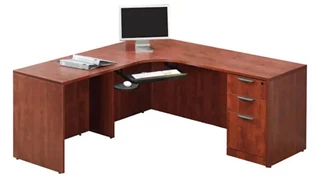 L Shaped Single Pedestal Desks PBD Furniture Corner Desk