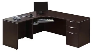 L Shaped Single Pedestal Desks PBD Furniture Corner Desk