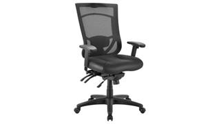 Office Chairs Office Source Cool Mesh Pro Multi Function Chair with Leather Seat