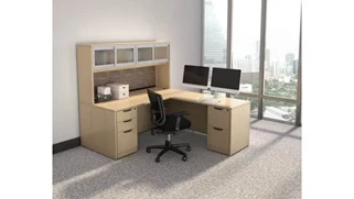 L Shaped Desks with Hutch PBD Furniture 72in x 83in L Shaped Desk Unit
