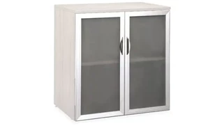 Low Storage Cabinets PBD Furniture 37-1/4in H Glass Door Storage Cabinet
