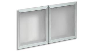 Hutches Office Source Silver Framed Glass Doors for 66in Hutch (Set of 2)
