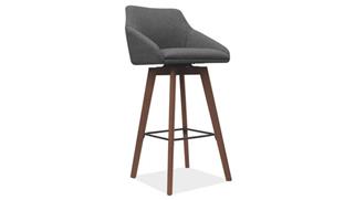 Stools Office Source Swivel Stool with Wood Legs