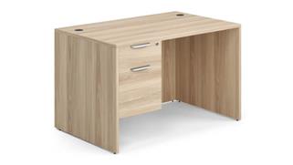 Stand-Alone Single Pedestal Desks PBD Furniture 48in x 24in Single Pedestal Desk