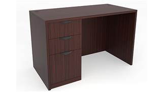 Compact Desks Office Source Furniture 47in x 24in Single Pedestal Desk