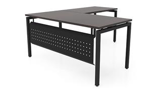 L Shaped Desks Office Source Furniture 60in x 72in L-Desk with Modesty Panel (60inx30in Desk, 42inx24in Return)