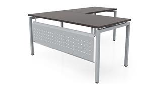L Shaped Desks Office Source Furniture 60in x 72in L-Desk with Modesty Panel (60inx30in Desk, 42inx24in Return)