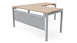 L Shaped Desks Office Source Furniture 60in x 66in L-Desk with Modesty Panel (60inx30in Desk, 36inx24in Return)
