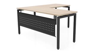 L Shaped Desks Office Source Furniture 60in x 72in Slender L-Desk with Modesty Panel (60inx24in Desk, 48inx24in Return)