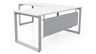 L Shaped Desks Office Source Furniture 60in x 66in Beveled Loop Leg L-Desk with Modesty Panel