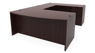 U Shaped Desks Office Source Furniture 72in x 100in Bow Front Double Pedestal U-Shaped Desk