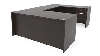 U Shaped Desks Office Source Furniture 72in x 102in Single Hanging Pedestal U-Desk