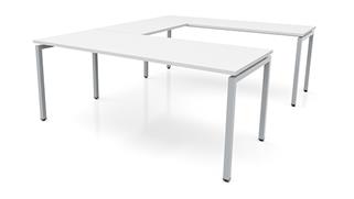U Shaped Desks Office Source Furniture 66in x 96in OnTask U-Desk (66x30 Desk, 42x24 Bridge)
