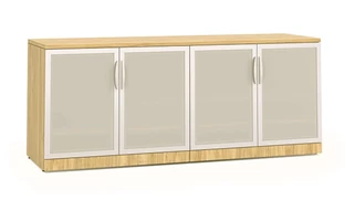 Storage Cabinets Office Source Furniture Double Glass Door Storage Credenza