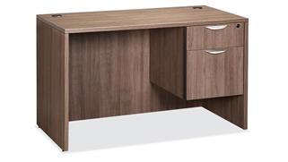 Compact Desks Office Source Furniture 48in x 30in Single Pedestal Desk