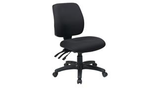 Ergonomic Task Chairs WFB Designs Mid Back Ergonomic Dual-Function Armless Fabric Seat and Back Office Chair