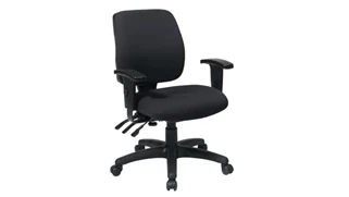 Ergonomic Task Chairs WFB Designs Mid Back Ergonomic Dual-Function w/ Arms Fabric Seat and Back Office Chair