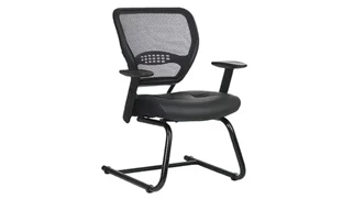 Lobby & Guest Chairs - Metal WFB Designs Professional Air Grid Back Sled Base Chair