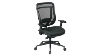 Ergonomic Task Chairs WFB Designs Executive Chair with Mesh Back and Leather Seat
