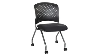 Nesting Chairs WFB Designs Plastic Vent Back Armless Nesting Chair - Black