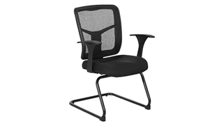 Lobby & Guest Chairs - Metal WFB Designs Comfortmesh Mesh Back - Fabric Seat Sled Base Guest Chair