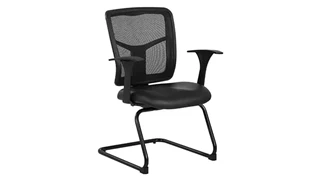 Lobby & Guest Chairs - Metal WFB Designs Comfortmesh Mesh Back - Polyurethane Seat Sled Base Guest Chair