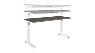 Standing Desks - Electronically Adjustable WFB Designs 48in x 24in Height Adjustable Desk with 2 Stage Motor