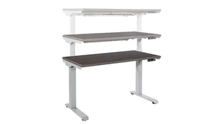 Standing Desks - Electronically Adjustable WFB Designs 48in x 24in Height Adjustable Desk with 3 Stage Motor