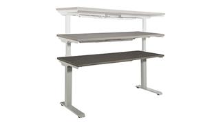 Standing Desks - Electronically Adjustable WFB Designs 60in x 24in Height Adjustable Desk with 3 Stage Motor