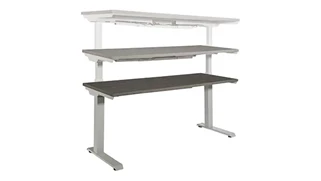 Standing Desks - Electronically Adjustable WFB Designs 60in x 24in Height Adjustable Desk with 3 Stage Motor