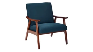 Club & Lounge Chairs WFB Designs Dark Wood Tone Mid Century Fabric Chair