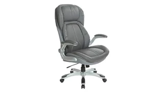Executive Desk Chairs WFB Designs Leather Executive Chair with Silver Base