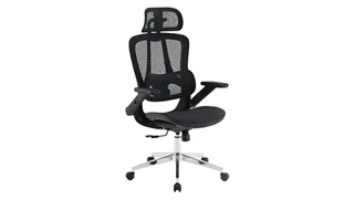 Ergonomic Task Chairs WFB Designs Mesh Seat and Back Task Chair with Flip Arms and Headrest