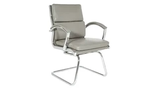 Lobby & Guest Chairs - Metal WFB Designs Mid Back Faux Leather Guest Chair