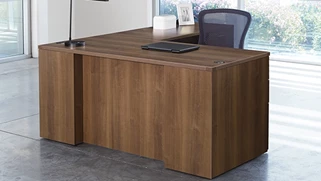 L Shaped Desks WFB Designs L-Shape Double Pedestal Desk - 66in x 78in