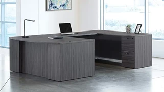 U Shaped Double Pedestal Desks WFB Designs 72in x 112in Double Pedestal Bow Front U-Desk
